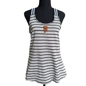 San Francisco Giants Gray and Black Striped Racerback‎ Tank Top